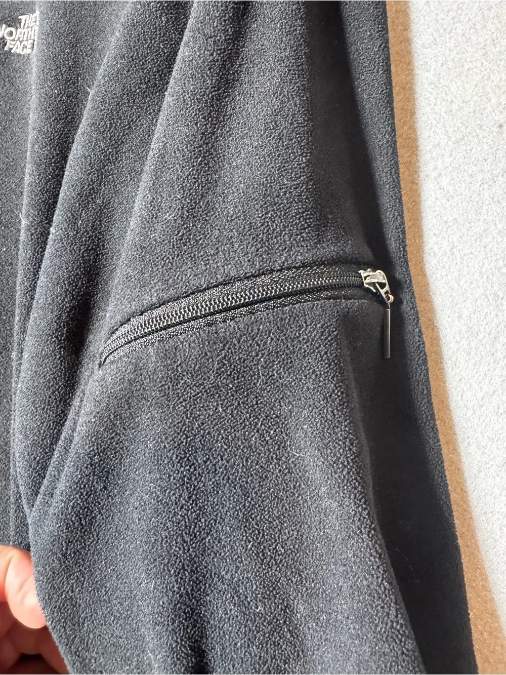 The North Face Black Long-Sleeve Fleece Crew Tee